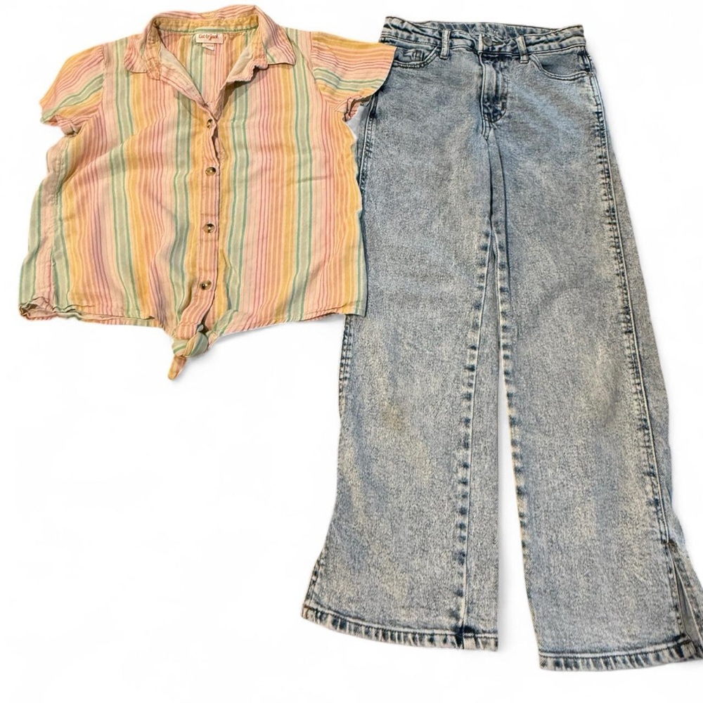 Girls Jean & Top Outfit Set